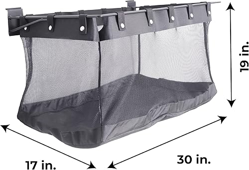 Miniatura 4 de CrownWall Slatwall Cesta de almacenamiento de malla profunda extragrande de 17 pulgadas de largo x 30 pulgadas de ancho x 19 pulgadas de alto