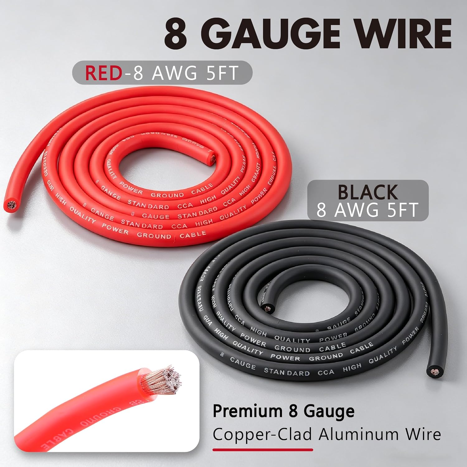 4 Gauge Dual Amplifier & Subwoofer CCA Wiring Kit - with 100A ANL Fuse, 17FT OFC RCA Cables & 14AWG Speaker Wire | Complete Power/Ground Wire Set with Distro Block