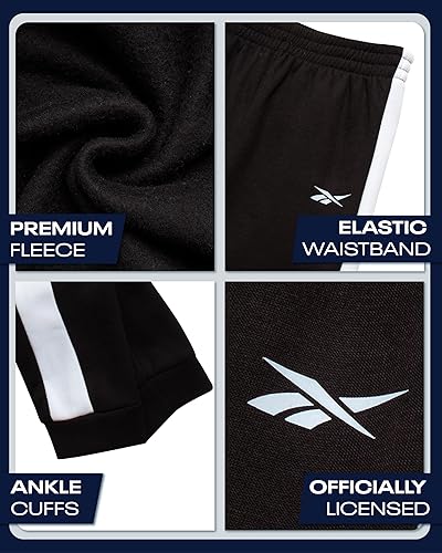 Miniatura 4 de Reebok Conjunto deportivo para bebé y niño pequeño, 2 piezas con cremallera completa, sudadera con capucha y pantalones deportivos (12M-7)