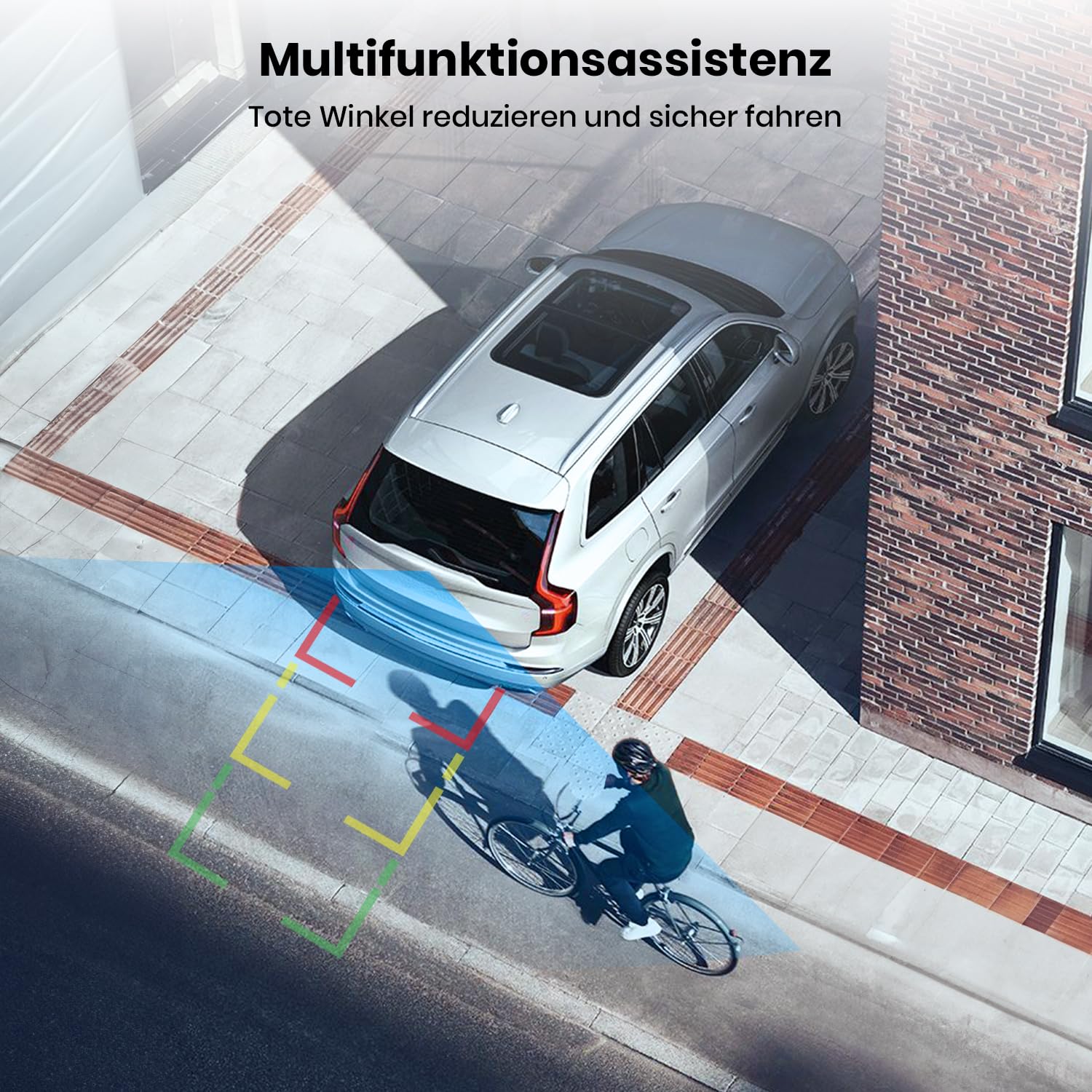AUTO-VOX W12 Rückfahrkamera Kabellos 5" LCD 1080P Funk 2 Kameras IP69K Wasserdichter Nachtsicht für Auto LKW Wohnmobil