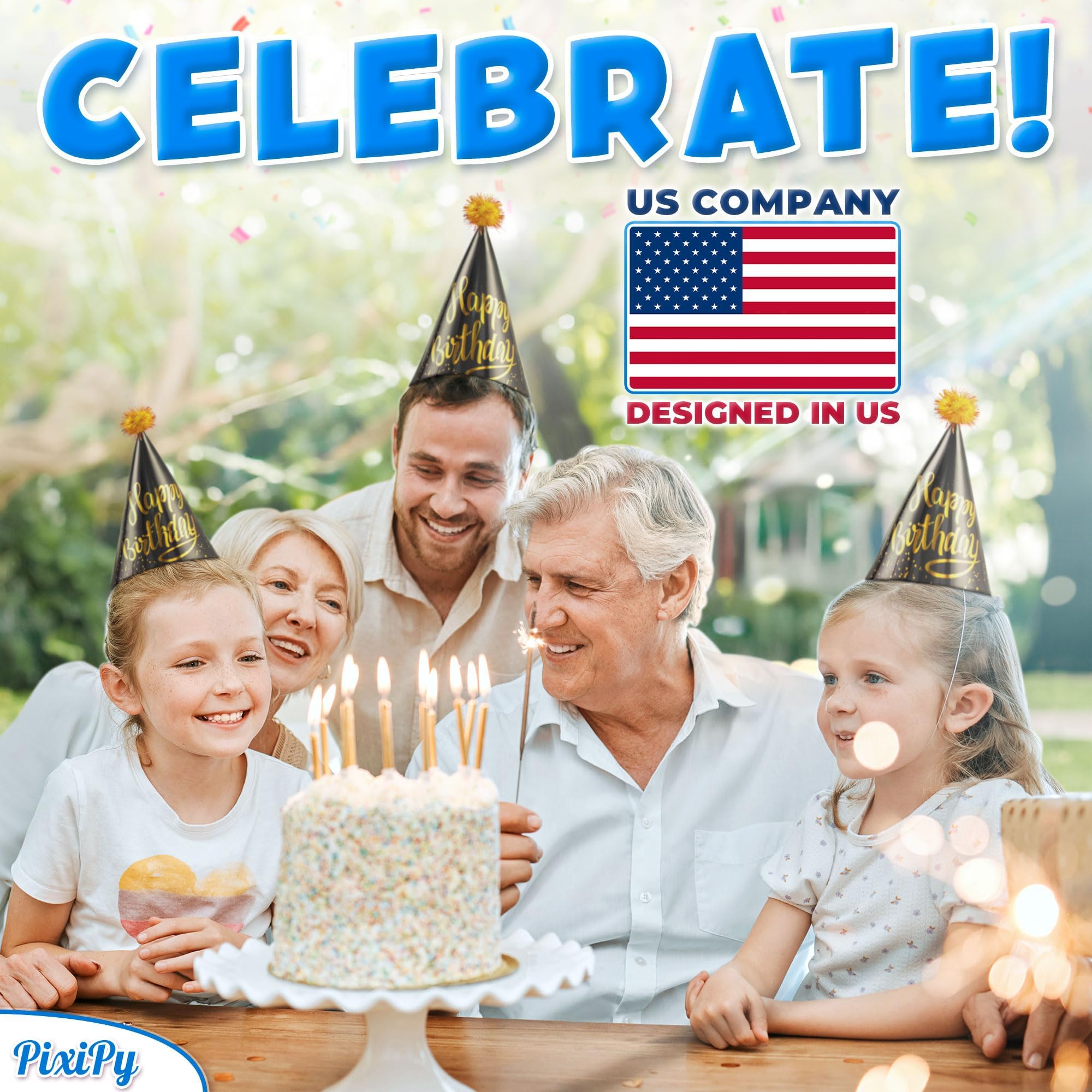 Birthday Party Hats for Kids - 10 Pieces - Celebration Headwear for Unforgettable Parties