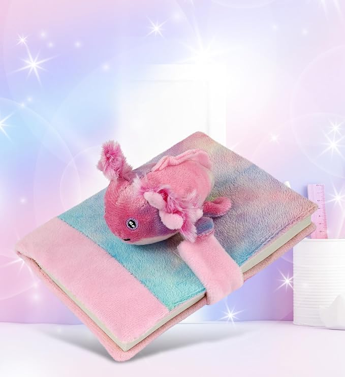 Cuaderno de Peluche Axolotl DolliBu 5.4x4.4 Inch miniatura 5