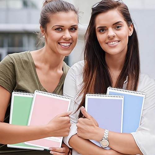 Miniatura 4 de Steno Pads (6 x 9 pulgadas), cuaderno de 60 hojas con espiral superior con regla Gregg y línea ancha de 1132 pulgadas, cuadernos zurdos para