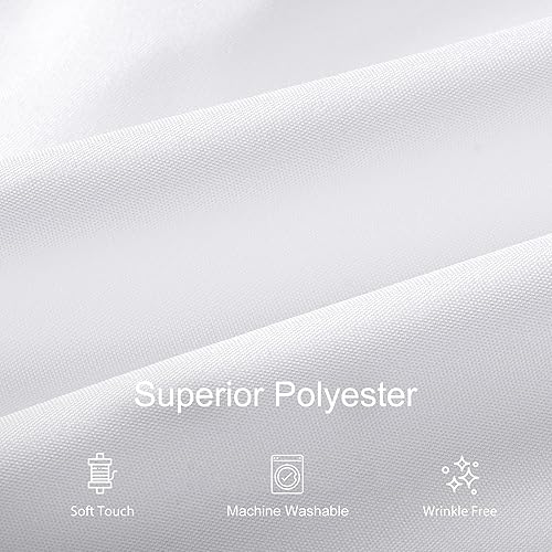 Miniatura 10 de joybest Paquete de 6 manteles redondos de poliéster de 60 pulgadas, resistentes a las manchas y a las arrugas, lavables, para bodas, fiestas,