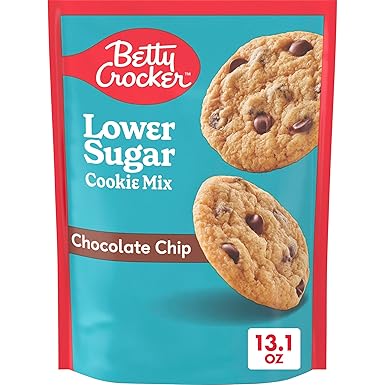 Betty Crocker Lower Sugar Cookie, Chocolate Chip Cookies, No Artificial Sweeteners, 13.1 oz