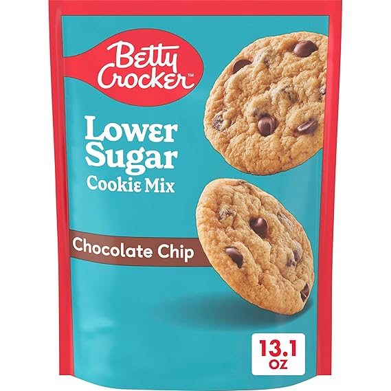 Betty Crocker Lower Sugar Cookie, Chocolate Chip Cookies, No Artificial Sweeteners, 13.1 oz