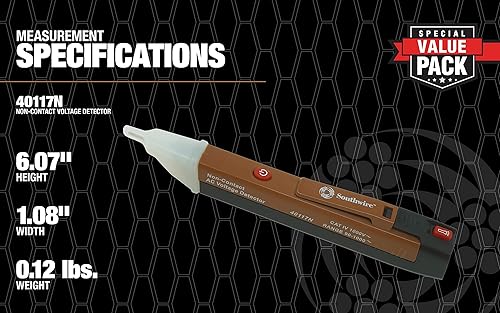 Miniatura 12 de Southwire 10037K Electrical Test Kit with Full-Function Multimeter; Non-Contact Voltage Detector; and Outlet Tester; Includes Test Leads and