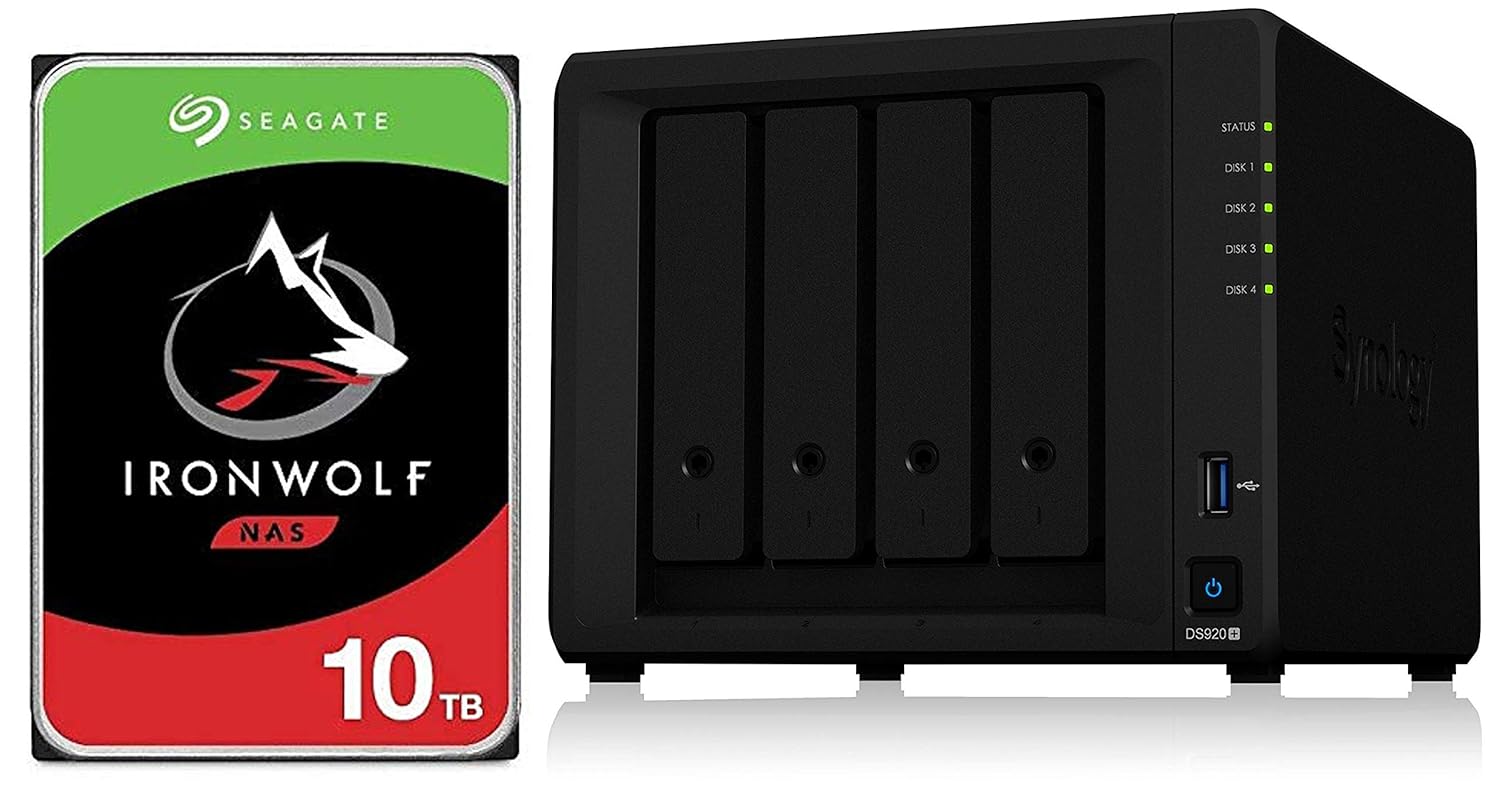 Synology DiskStation DS920+ Network Attached Storage Drive (Black) with