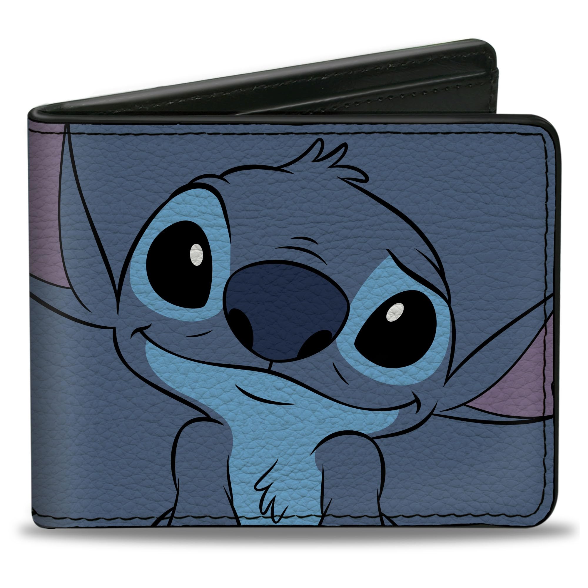 Buckle-Down Men's Bifold Wallet Lilo & Stitch, 4.0" x 3.5",WBF-PU-DYAXV