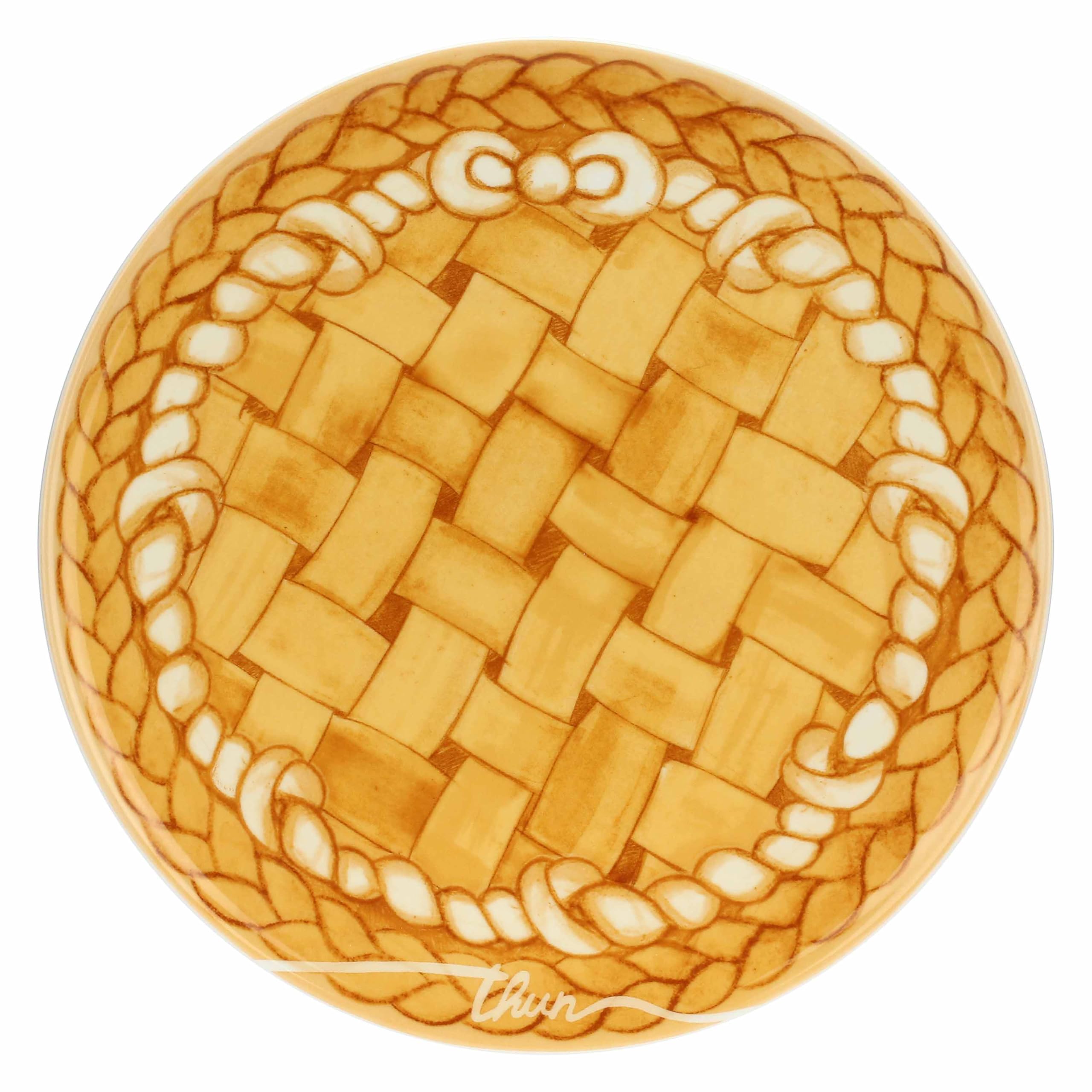 THUN, Set Piatto con Ciotole Aperitivo in Porcellana, Linea AbbracciAMI, Set Piatti da Collezione, Idea Regalo per Natale, Piatto Ø 31.5 cm, Ciotoline Ø 13.2 cm, 5 cm h