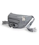 Jester Lumbar Pack | Fanny Pack with Water Repellent Finish, 2.2 Liters, Crossbody Adjustable Strap, Mid Grey Dark Heather/TNF Black, One Size