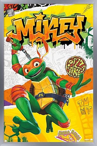 Trends International Teenage Mutant Ninja Turtles Mutant Mayhem - Póster de pared de Miguel Ángel, 22.4 pulgadas de largo x 14.7 W, versión