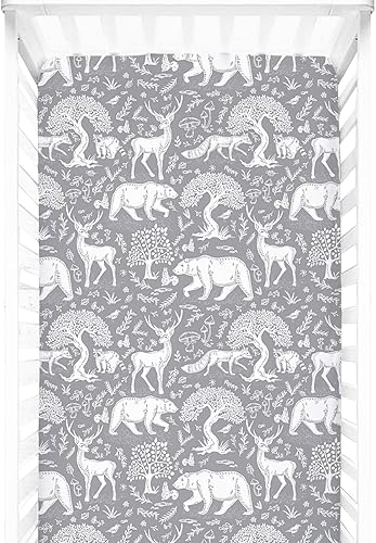 Miniatura 8 de Woodland - Sábanas ajustadas para cuna para bebé, sábana de algodón orgánico suave para niños y niñas, se adapta a colchones estándar para cuna y