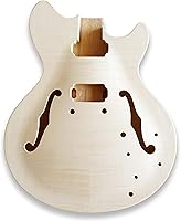 Vista 2 de BexGears DIY SES estilo guitarra eléctrica kits tilo con AAA flameado arce superior cuerpo arce cuello usted construye la guitarra