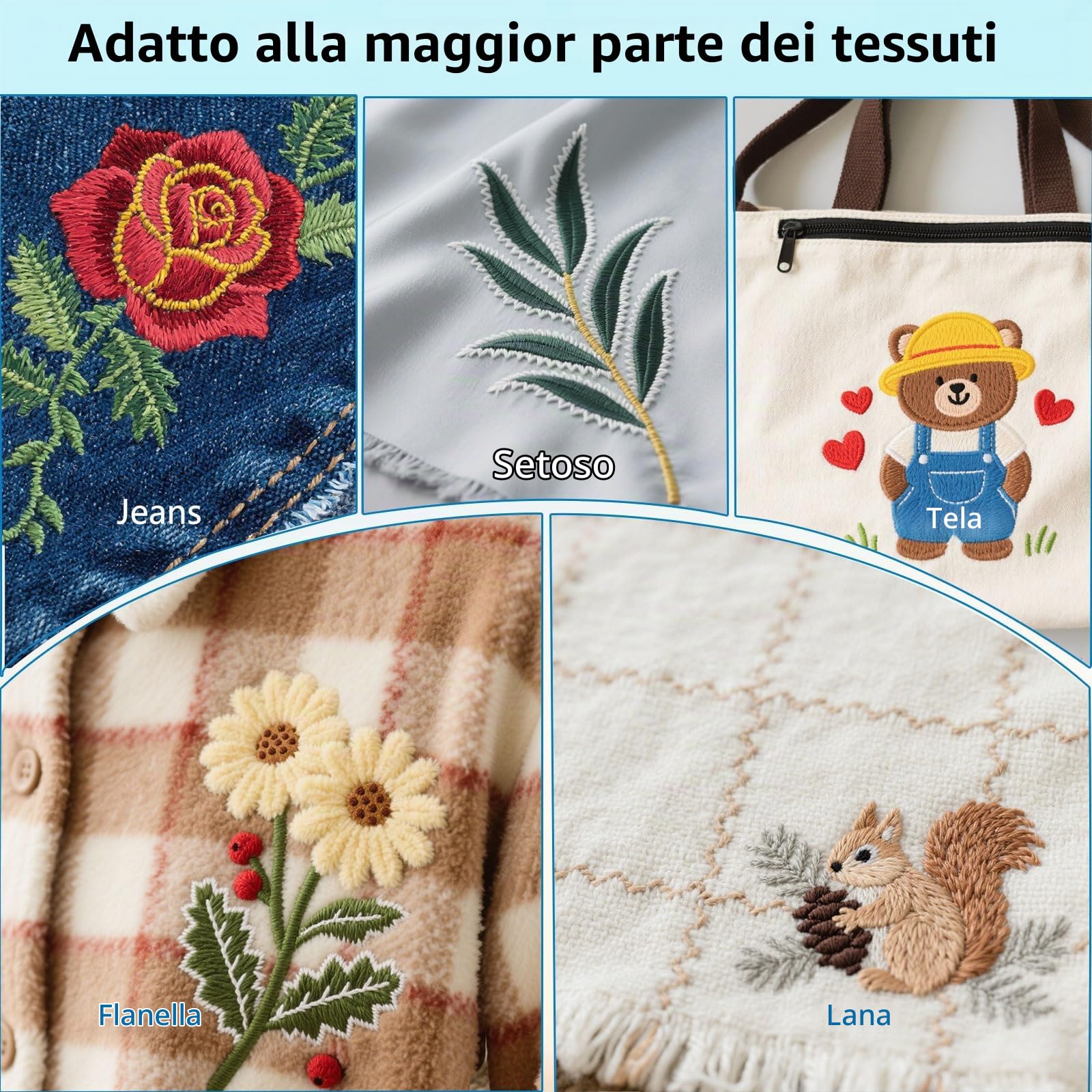 Stabilizzatore Idrosolubile per Ricamo [24 Fogli] Carta Ricamo Autoadesiva Stampabile Supporto Solubile in Acqua per Ricamo a Mano e Macchina, Cucito, DIY, Patchwork e Punto Croce