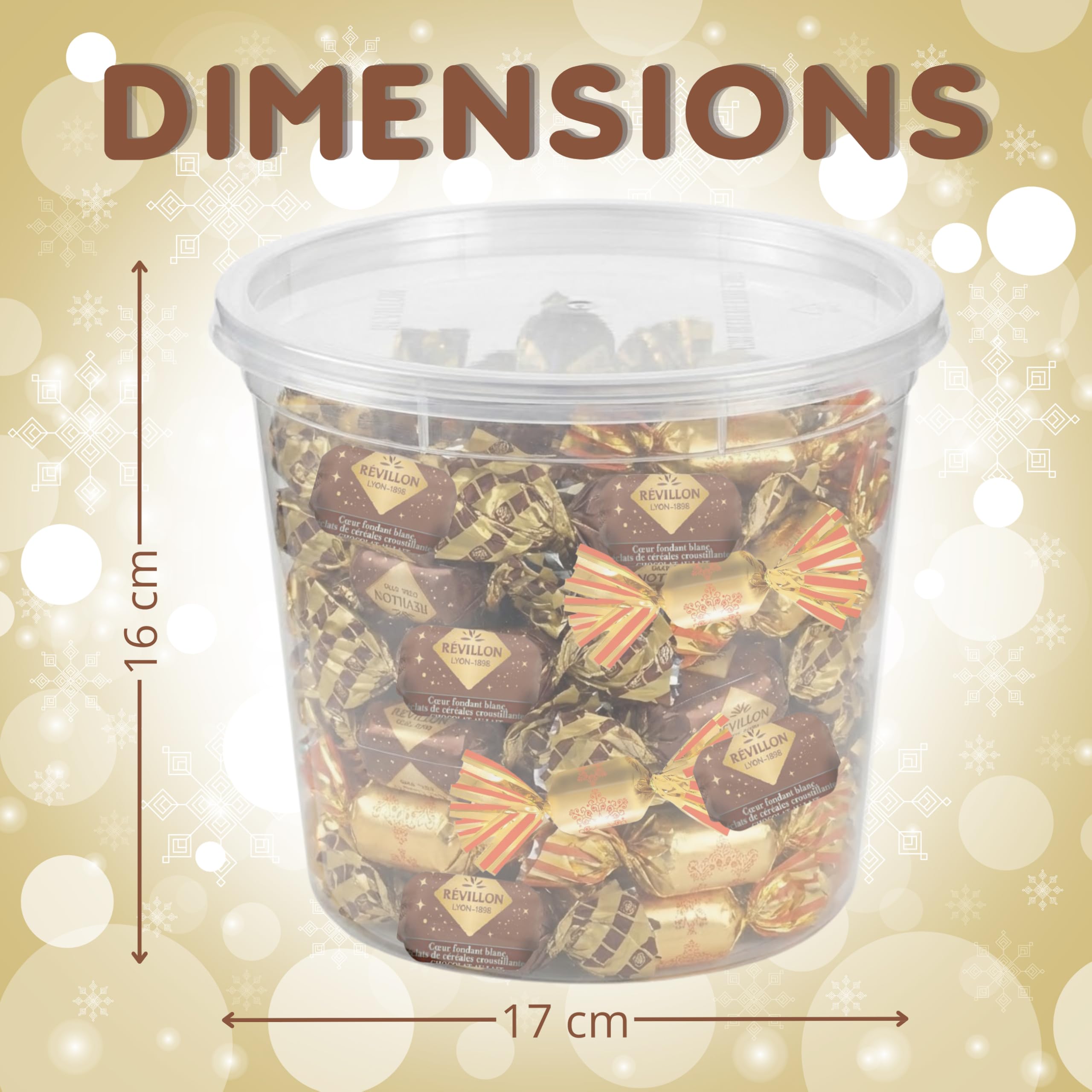 REVILLON | 100 Papillotes Chocolat au Lait Praliné | Box de 1100g de Friandise sans Huile de Palme prête à Offrir