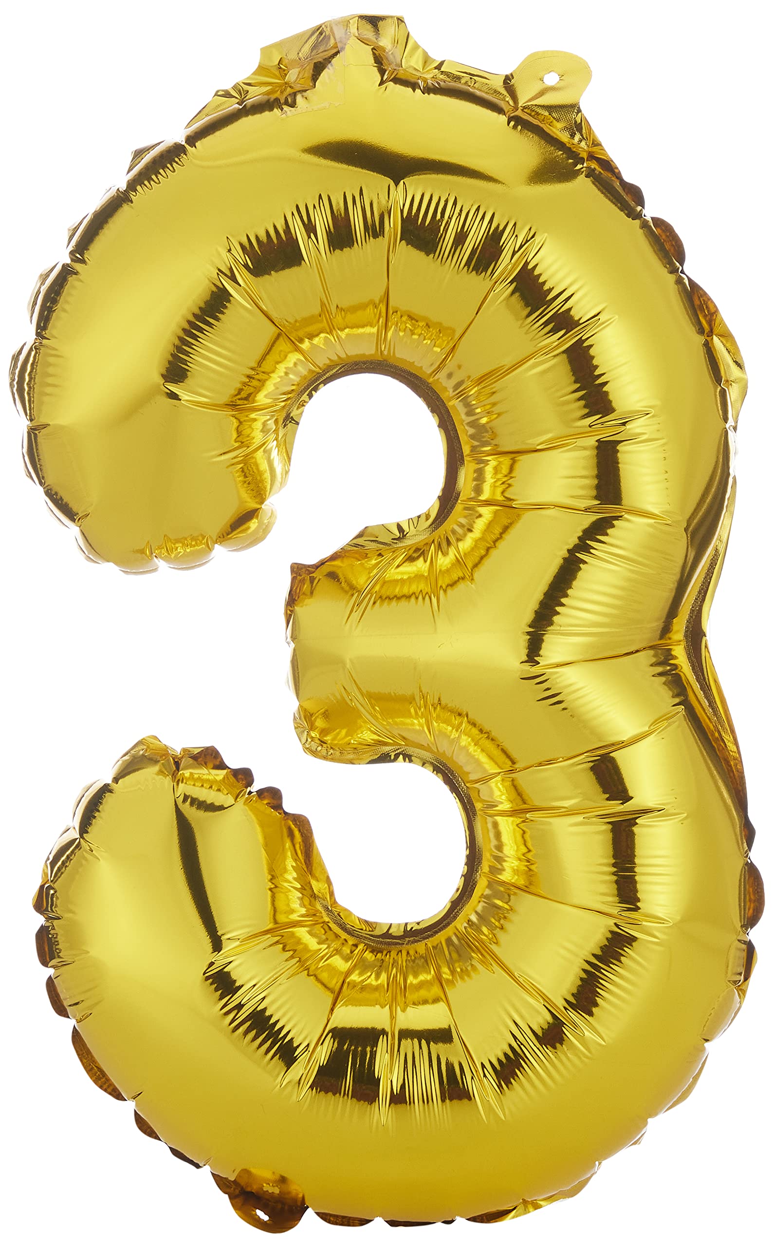 KASTWAVE Rosymoment 40 cm Number 3 Balloon Glittering Golden Color Grand Size For Special Occasions And Birthday Wedding Anniversary Decoration REUsable, 3Gold40cm, 40 Inch
