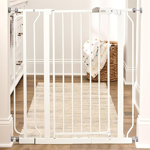 Regalo Safety 36" Extra Tall Baby Gate for Doorways & Bottom of Stairs, Pressure Mounted Walk Through Gate for Babies, Toddlers & Pets, Tested & Safe for 30 Years, American Designed, American Owned