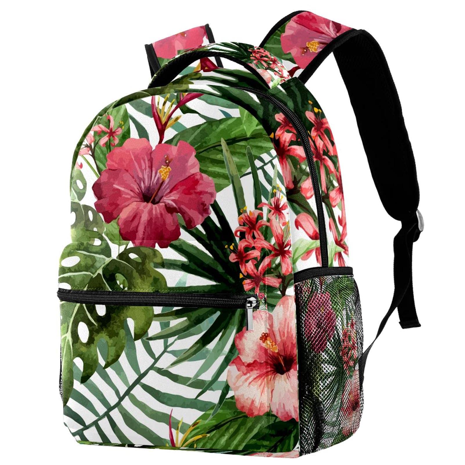 Mochila escolar para portátil que protege tus apuntes del desorden floral blanca 7