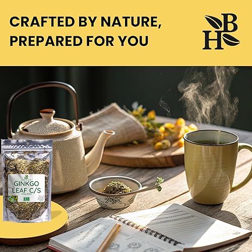 Miniatura 7 de Herb To Body Hoja de ginkgo cortada y tamizada: 4 onzas, hojas de té de ginkgo biloba silvestre, hojas de ginko biloba para infusiones y extractos