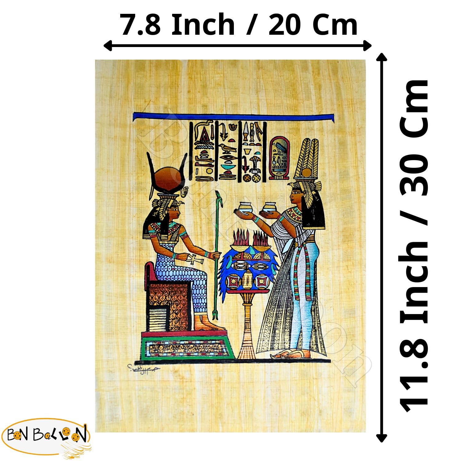 Authentic Egyptian Egypt Original Hand Painted Painting Papyrus
