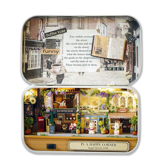 Cuteefun Casa Miniatura para Montar DIY, Mini Teatro Hecho a Mano en Caja