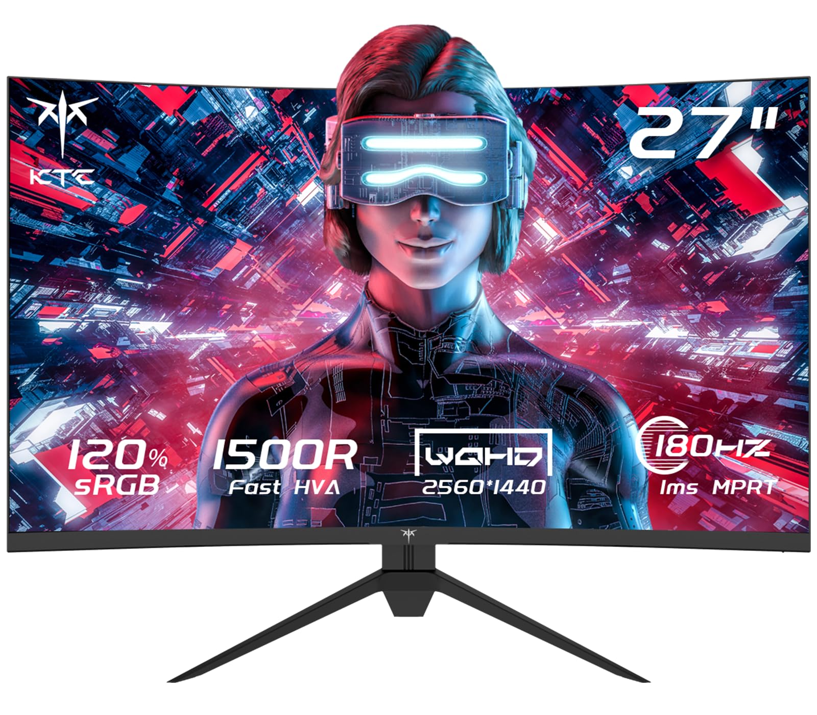 KTC 27インチ ゲーミングモニター H27S17 WQHD KTC H27S17をレビュー！”ほぼ2万円”で買える湾曲VAパネルWQHD