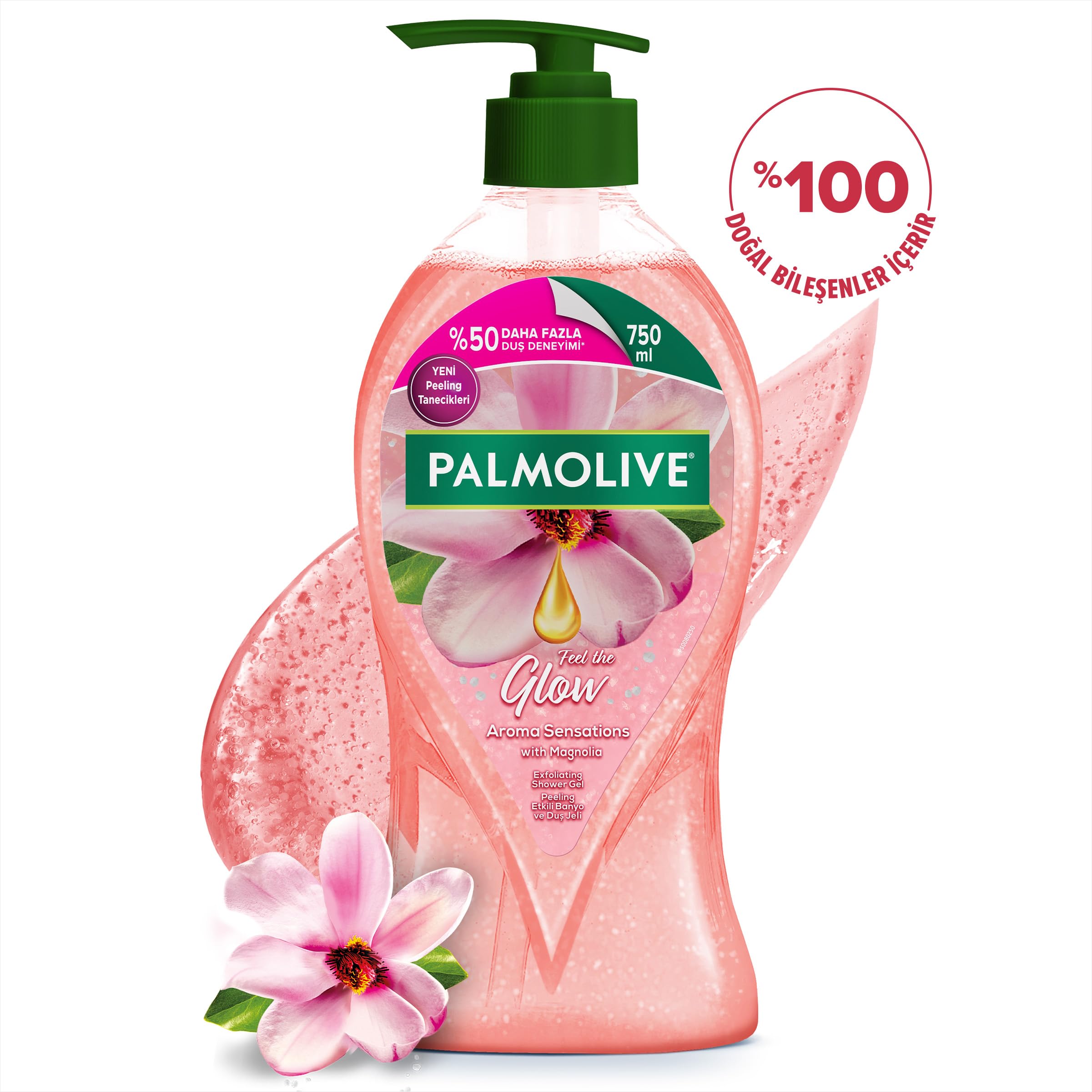 Palmolive, Aroma Sensations Feel The Glow Peeling Etkilli Banyo Ve Duş Jeli 750ml, Çok Renkli