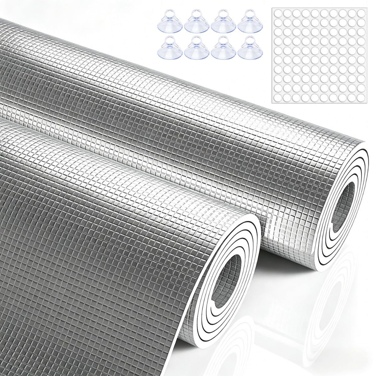 Film isolant fenêtre aluminium double face 200x200cm thermique réfléchissant pour maison et van