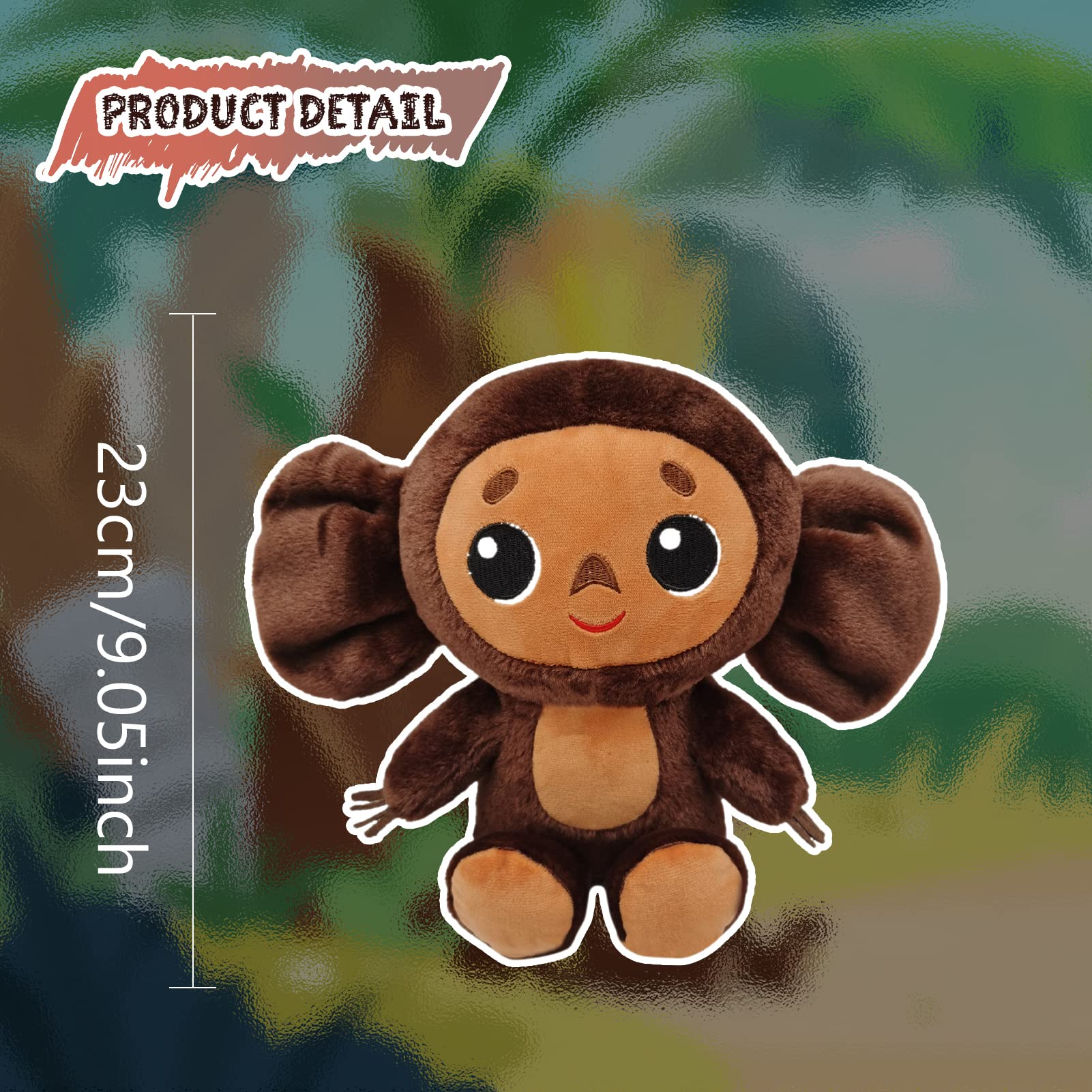 JIASHA Cheburashka Małpa zabawna pluszowa lalka, pluszowa małpa, zabawka pluszowa, prezent dla dzieci, małych dzieci, towarzysz, miękka, puszysta zabawka