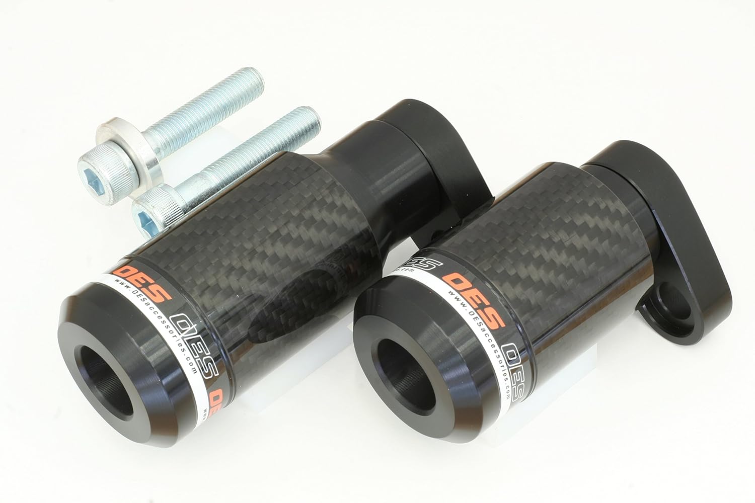 OES Accessories Brand Carbon Frame Sliders Compatible with Yamaha FZ6R 2009-2017 No Cut (Red)