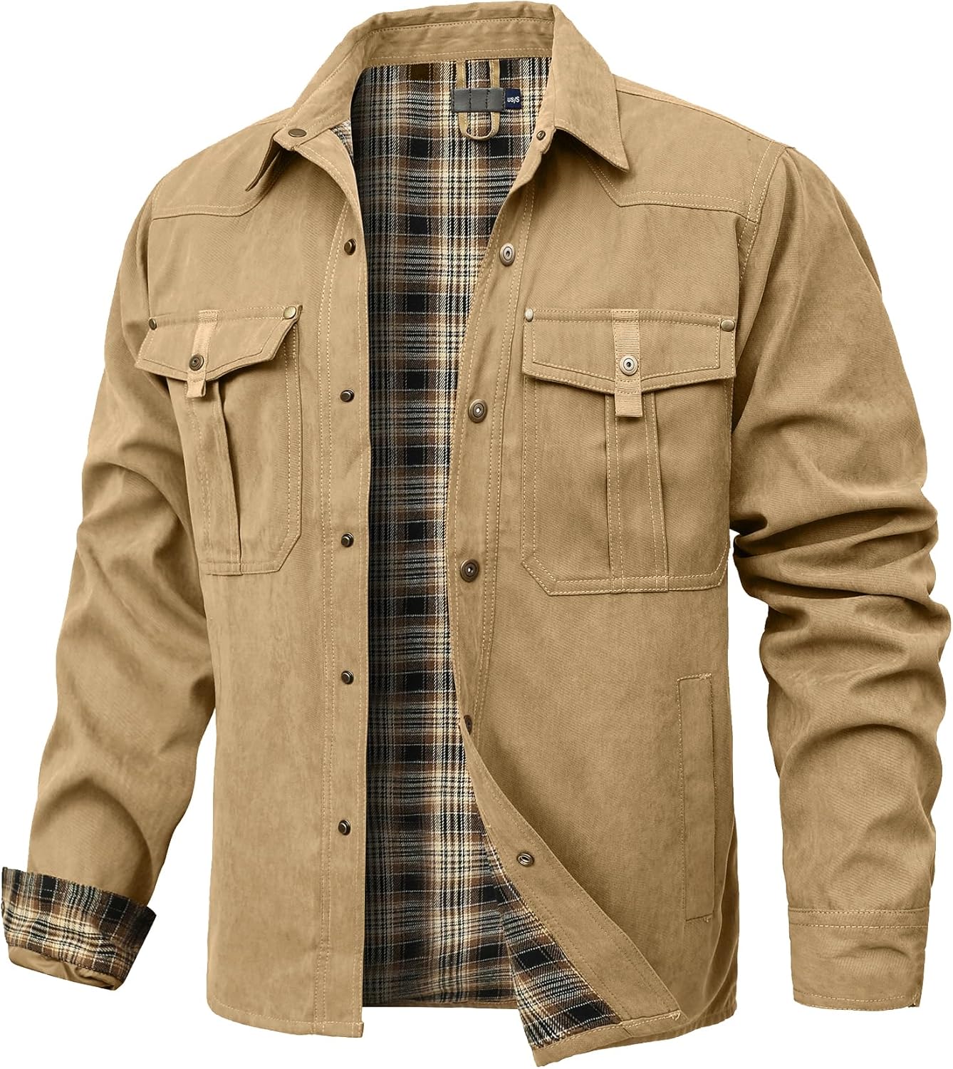 Mens Shirt Jacket Shacket with Flannel Lined Casual Martinique Ubuy