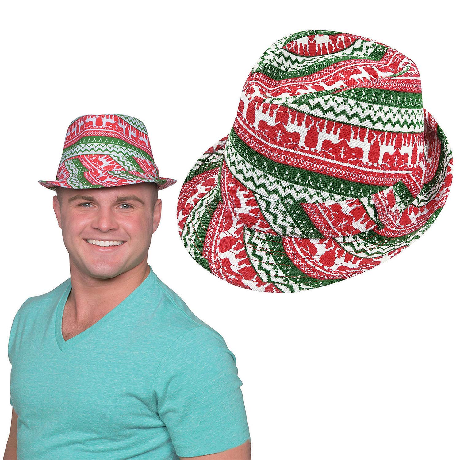 Christmas Ugly Sweater Fedora Costume 