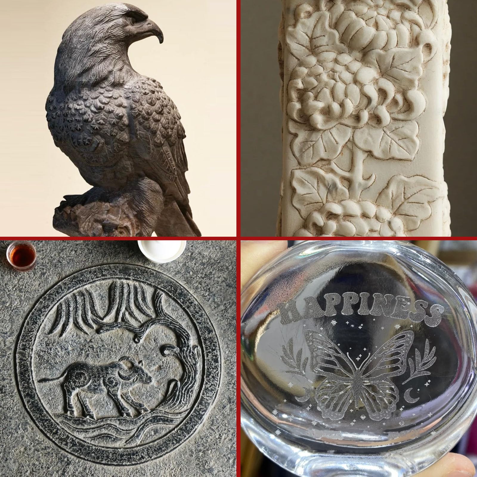 40 Stück Diamant Fräser Set für Dremel Aufsätze Zubehoer, Diamond Schleifaufsätze, 46 Diamant Schleifstifte Set Körnung mit 1/8" Schaft für Schleifen Glas, Stein, Jade, Hartholz, Keramik, Marmor