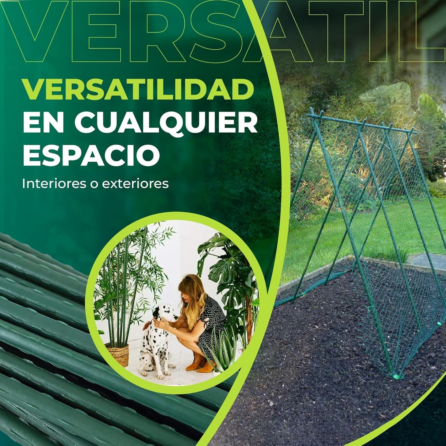 CONTROL GARDEN Lot de 30 tuteurs en acier plastifié pour plantes haute Ø 8-10 mm | croissance des plantes | Support de cultures adapté pour l'intérieur et l'extérieur (150 cm)