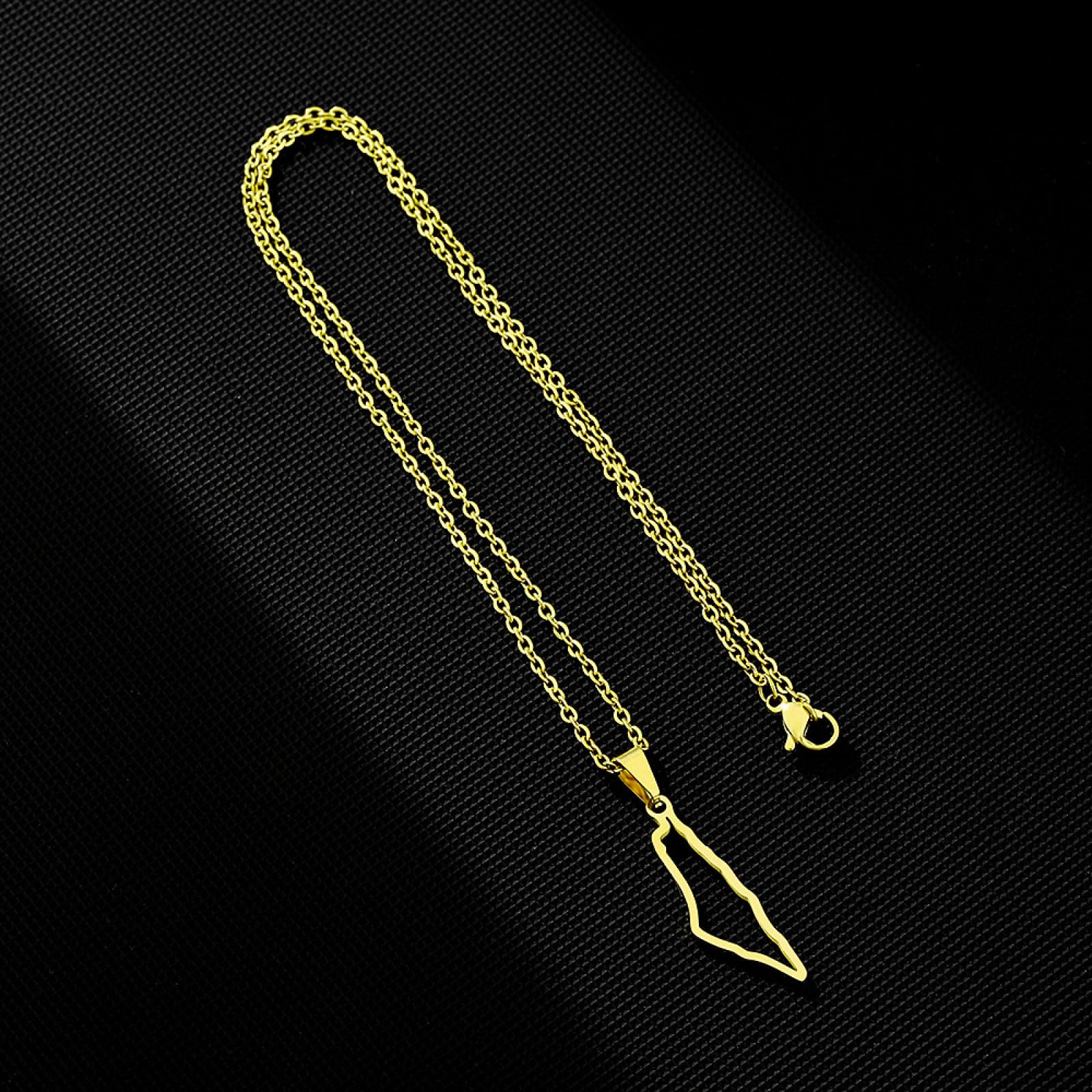 Collana Con Ciondolo Bandiera Mappa Della Romania - Hip Hop Etnico Con Catena Clavicola Sottile per Donna Uomo - Gioielli Regali Patriottici