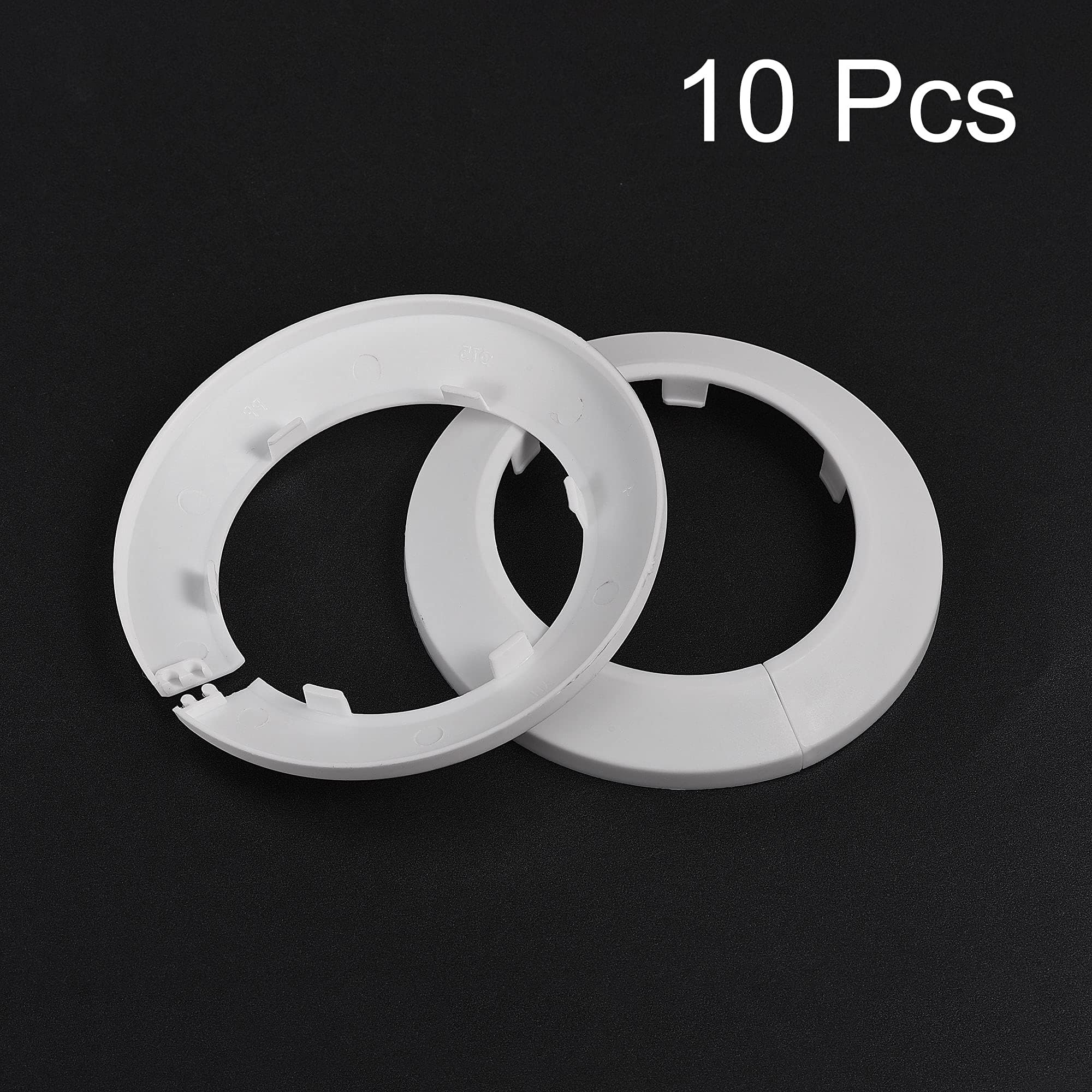 TOP-VIGOR 10pcs 76.5mm Pipe Cover Decoration, Click-in PP Plastic Escutcheon Pipe Collar for Water Pipe Drain Line - Image 3