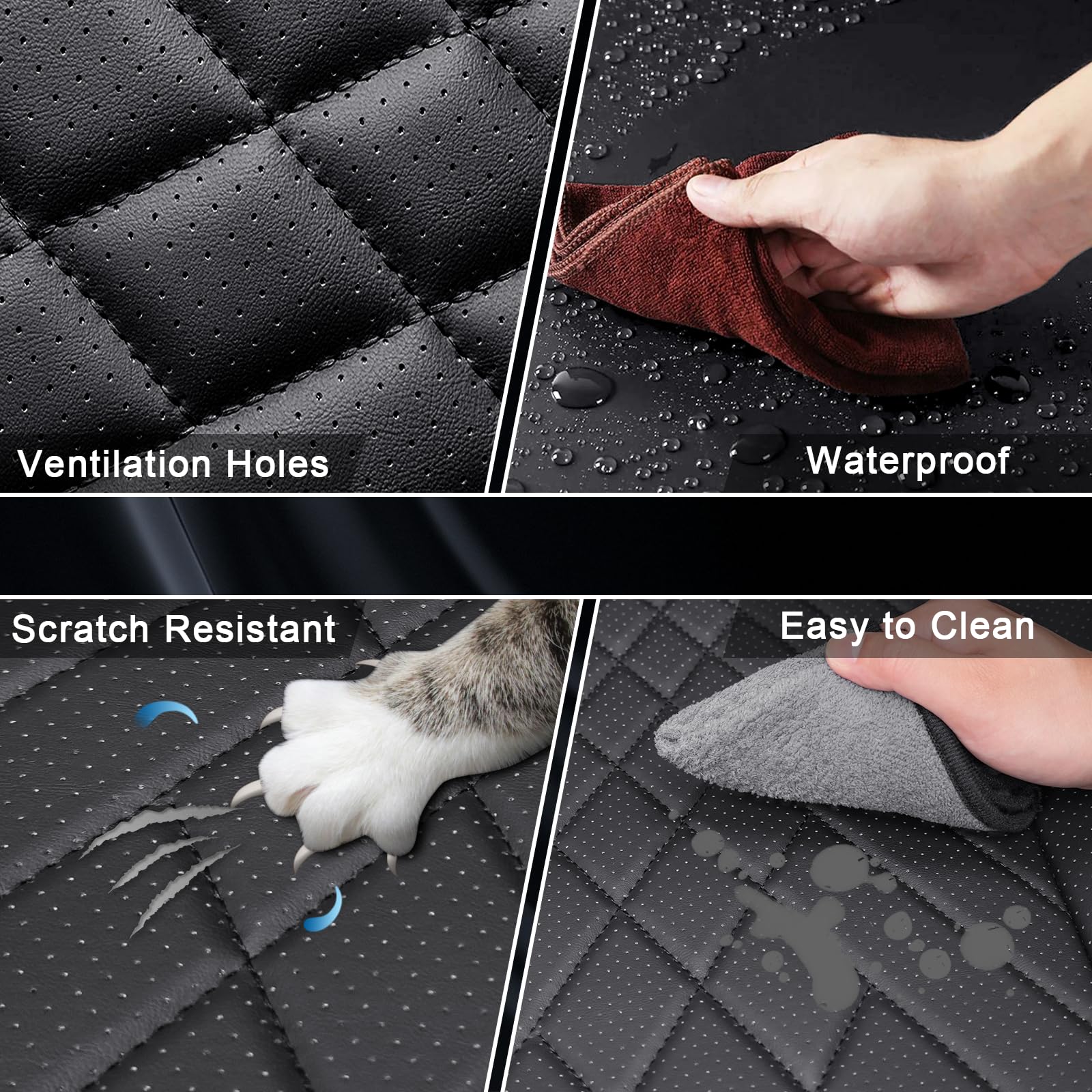 Car Seat Covers for Ford Ranger 2000-2025 Waterproof Nappa Leather Car Seat Protector Comfortable and Anti-Slip Car Seat — view 7