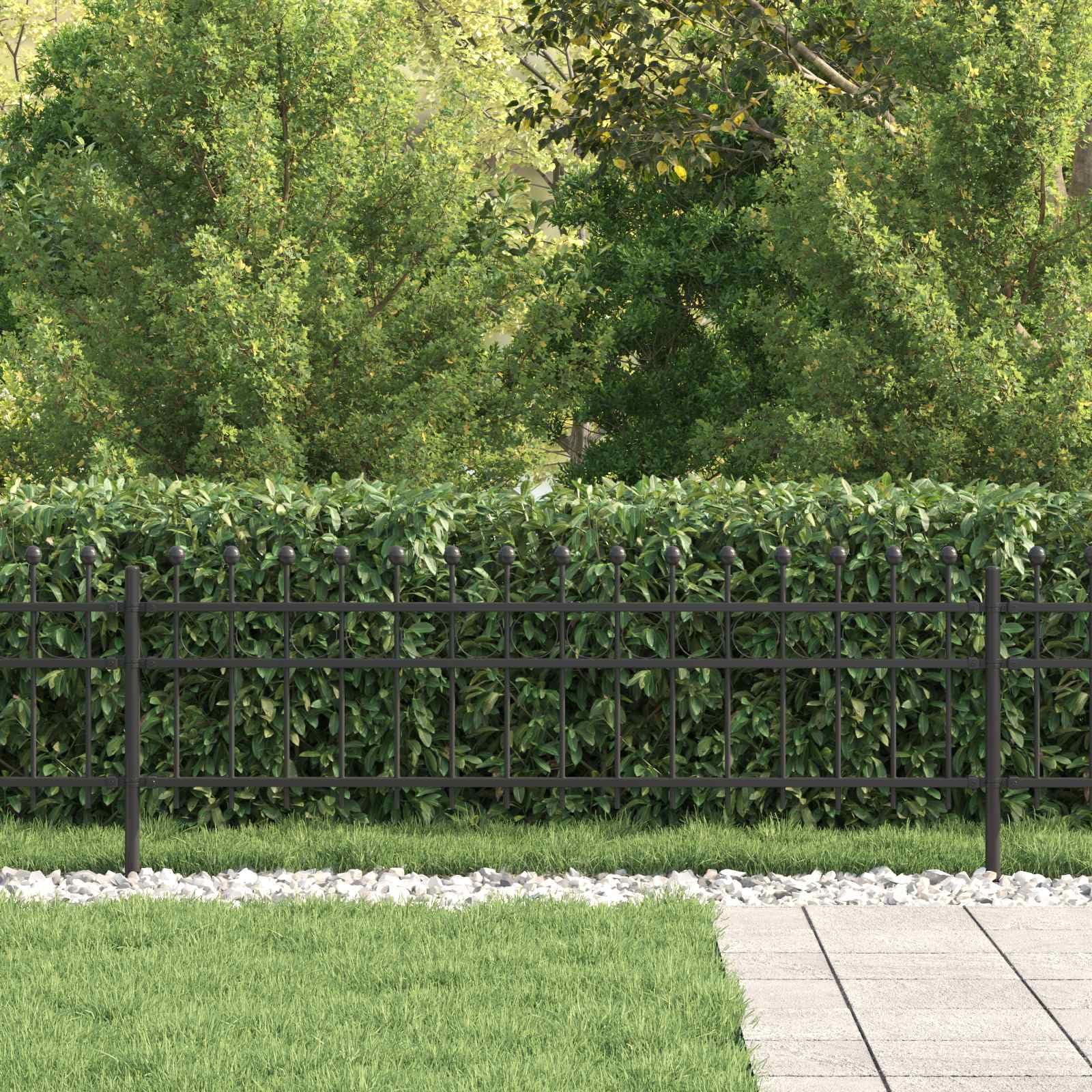 Recinzione ad anello nera in acciaio verniciato a polvere, 200 x 130 cm, con rete metallica e griglia per arvicole, per giardino e terrazza, robusta griglia per topi, rete per voliera