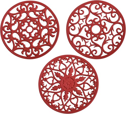 SPUVGVC Salvamanteles de silicona para ollas y sartenes, alfombrilla de salvamanteles tallada multiusos, alfombrillas de silicona aisladas, SPUVGVC Salvamanteles de silicona para ollas y sartenes, alfombrilla de salvamanteles tallada multiusos, alfombrillas de silicona aisladas,