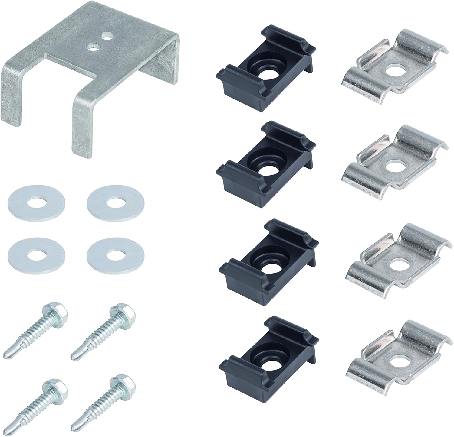 GAH-ALBERTS Eckbert 672997 Conversion Set from Fence Corner Posts Plastic Black