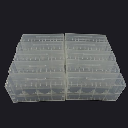 Honbay - Juego de 10 cajas de almacenamiento para batería 18650 o CR123A