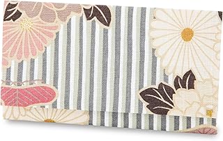 のレン 懐紙入れ レトロフラワー (ピンクベージュ) 日本製 帛紗ばさみ 帛紗バッグ 茶道道具 お稽古用 お茶席用 初釜