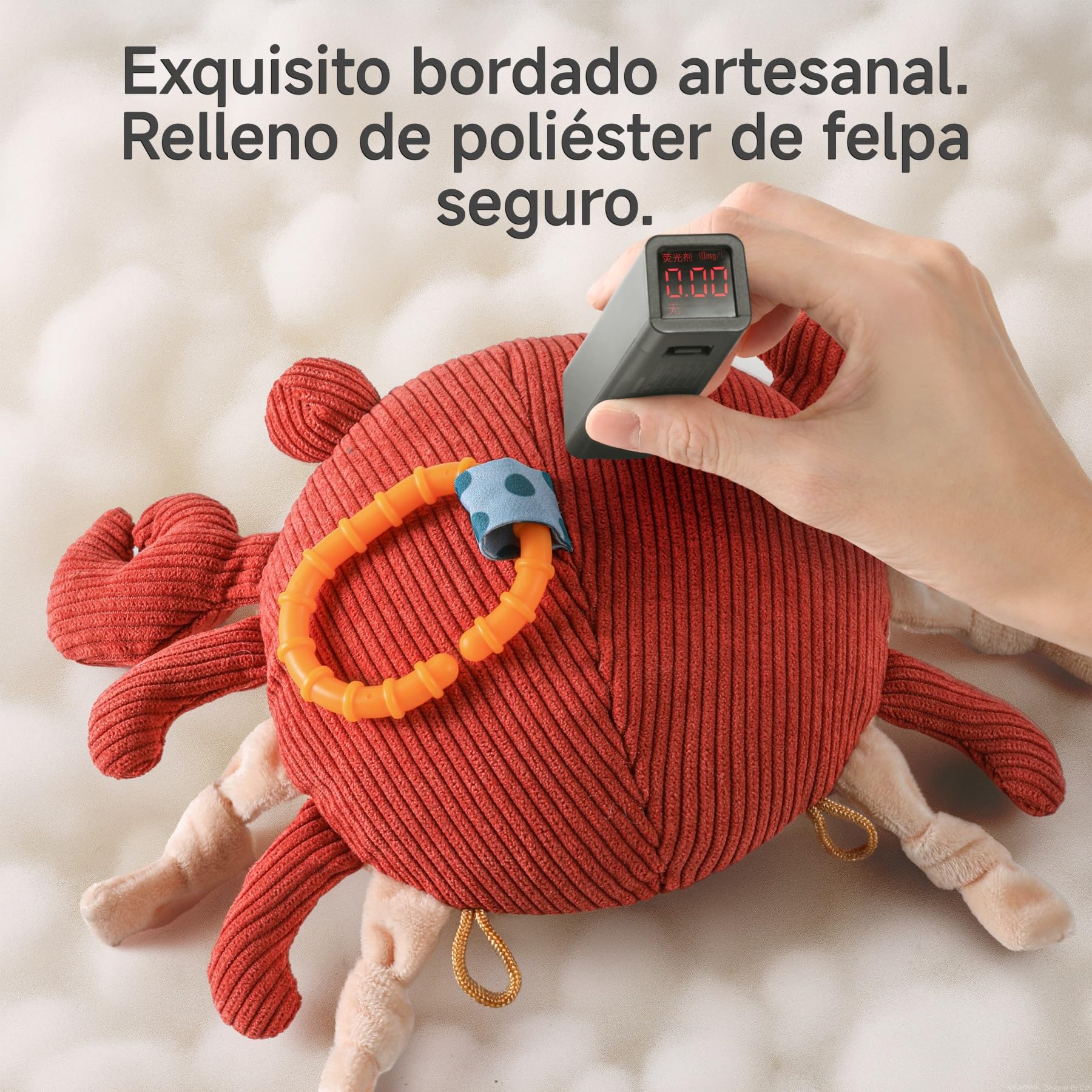 TUMAMA Juguetes Carro Bebes 0 2 3 4 5 6 9 Meses sí Espejo y Sonido, Sonajero Juguete para De Bebe, Peluche Cangrejo Colgante Juegos Recien Nacido Niños Niñas Cuna Coche Carrito Cochecitos Regalos