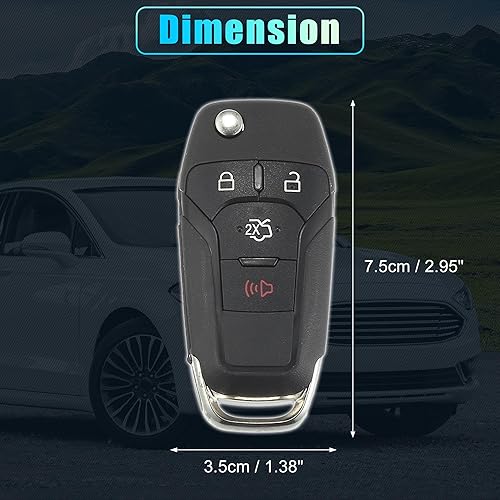 Miniatura 6 de X AUTOHAUX 315MHz N5F-A08TAA reemplazo inteligente de proximidad sin llave llave llave remoto llavero para Ford Fusion 2013 2014 2015 2016 4 botones