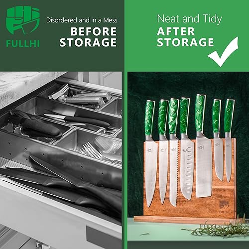 Miniatura 5 de FULLHI Soporte magnético para cuchillos de cocina, tira magnética para cuchillos con imanes mejorados, soporte de almacenamiento multifuncional de