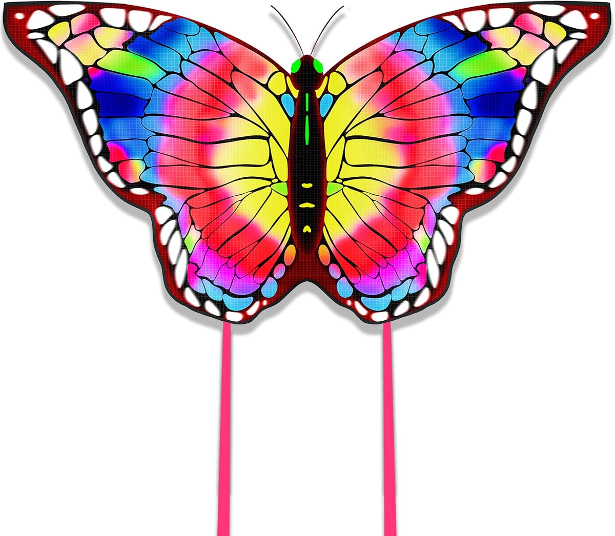 Nazano Large Butterfly Kite, Easy to Fly Colorful Outdoor Toy for Kids | Easy for kids & beginners to fly. Great colorful kite for beach, park & outdoor games. Ideal Easter & birthday gift