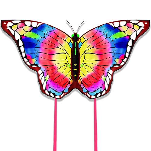 Nazano Large Butterfly Kite, Easy to Fly Colorful Outdoor Toy
