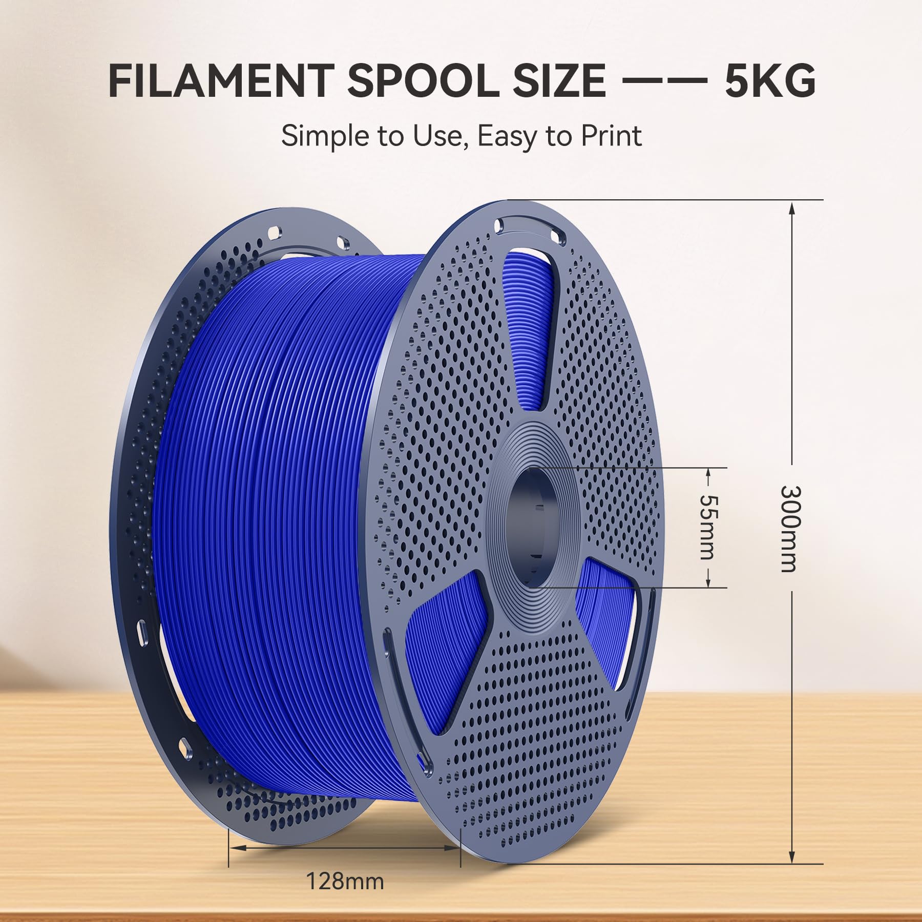 SUNLU Bobina grande de 5 kg PETG de alta velocidad de 1,75 mm, filamento de impresora 3D PETG, adecuado para imprimir modelos 3D grandes, se adapta a la mayoría de impresoras FDM, precisión