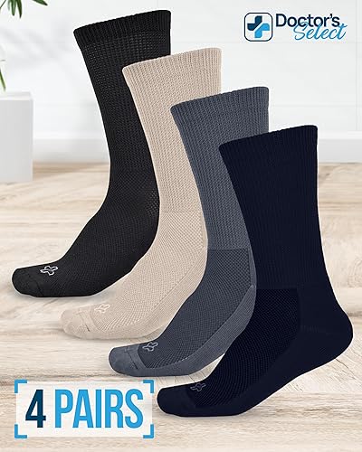 Miniatura 5 de Doctor's Select Calcetines diabéticos para hombre  4 pares de calcetines de neuropatía diabética para hombres  Calcetines diabéticos para hombres